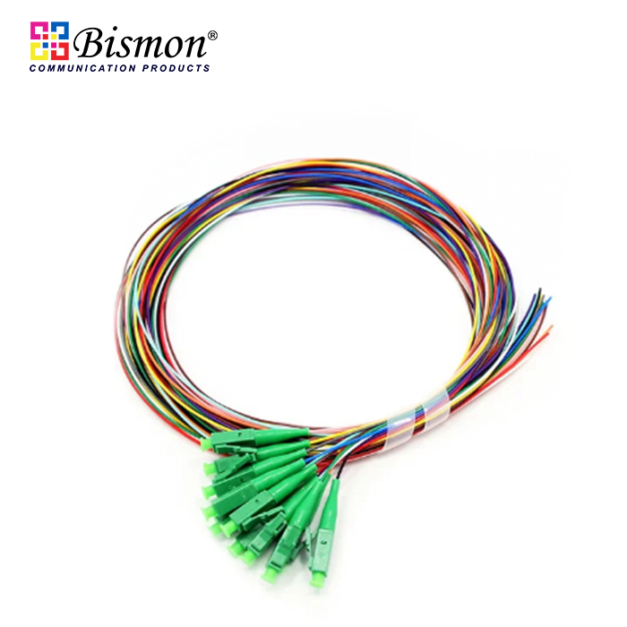 LC/APC Pigtail Fiber simplex 1.0M (OD:0.9mm) 9/125um Single-mode, 12 color(12 pcs)